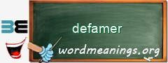 WordMeaning blackboard for defamer